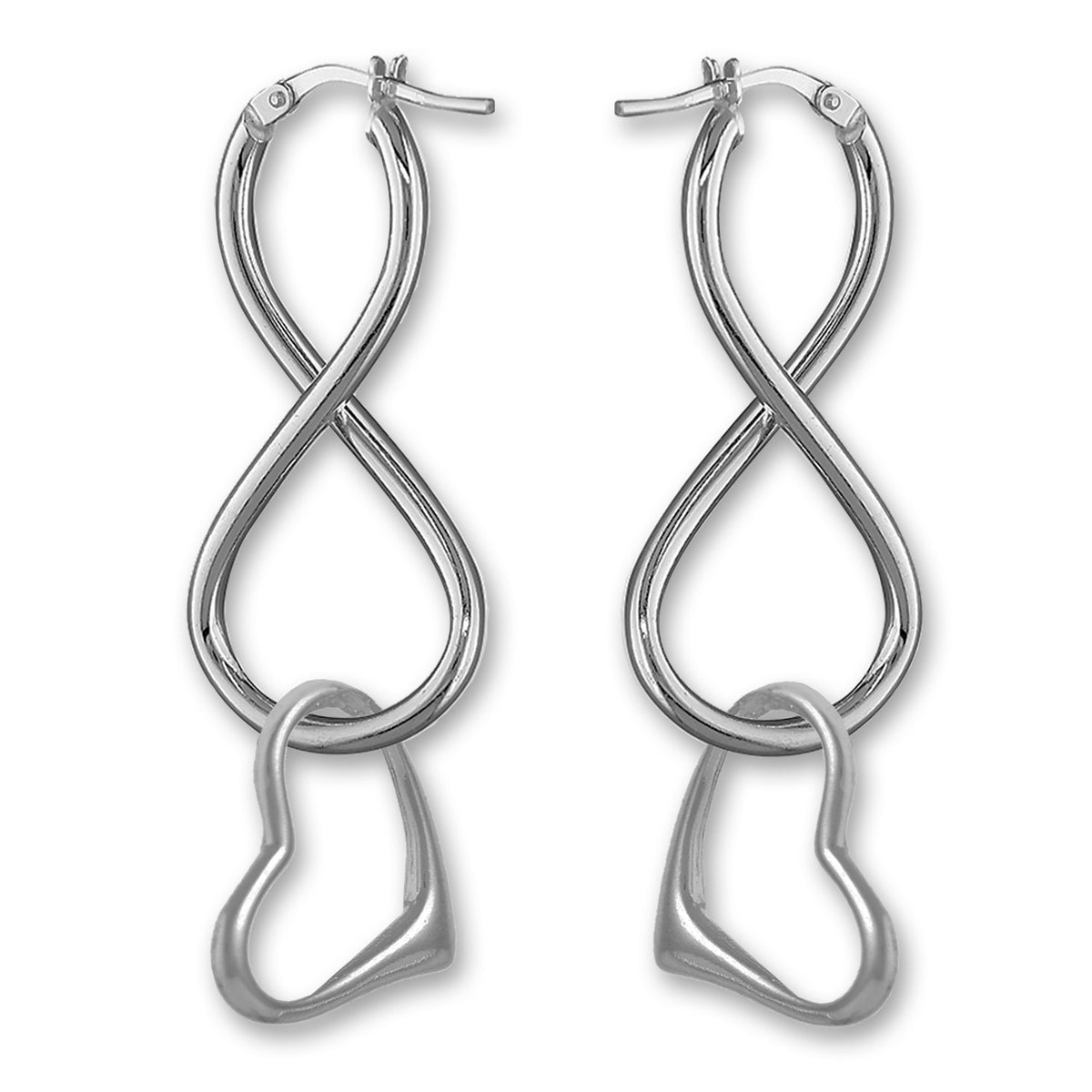 infinity heart hoop earrings 