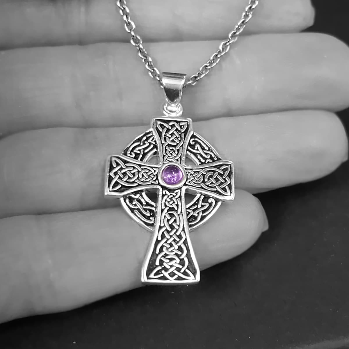 celtic cross pendant with chain