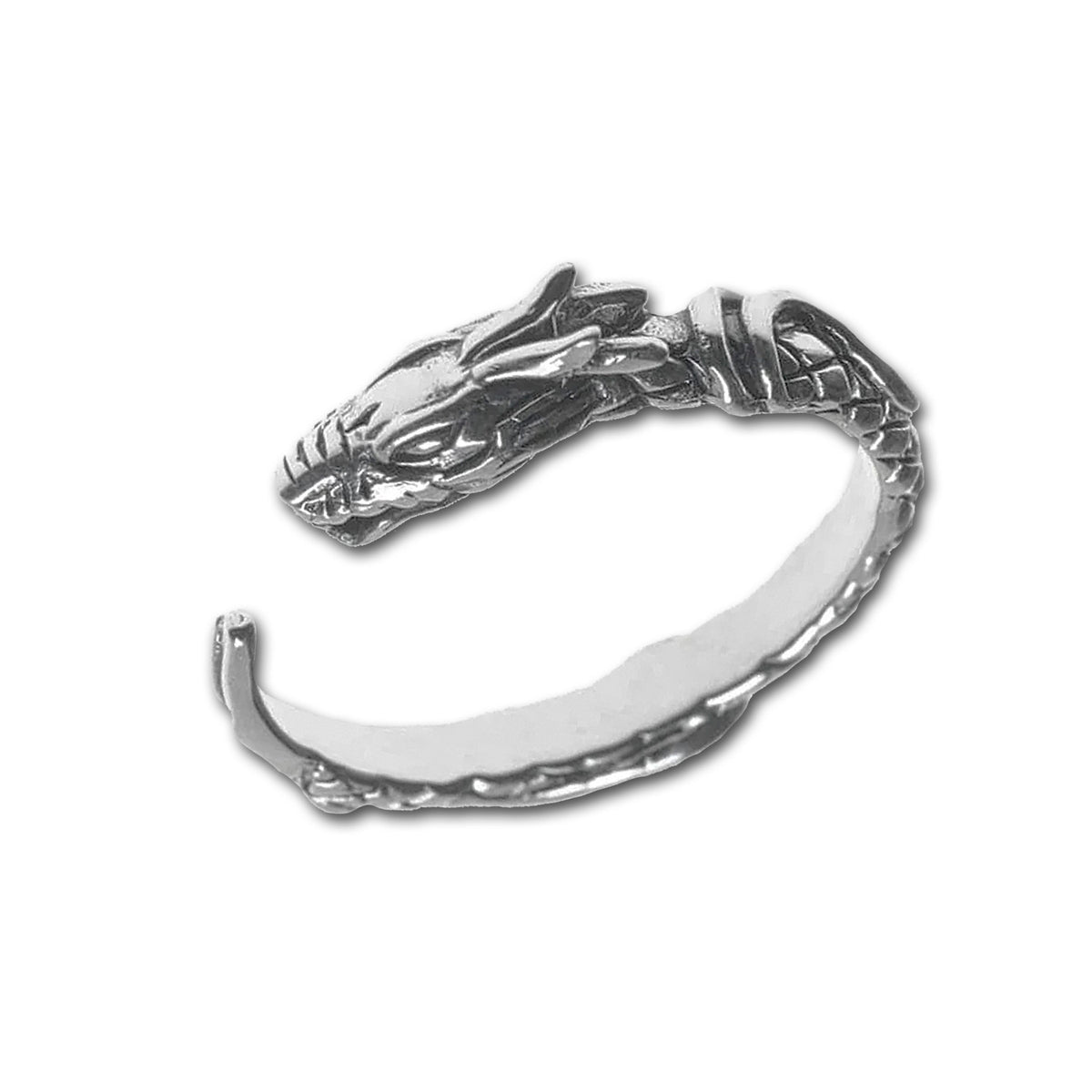 silver dragon ring, adjustable dragon rings