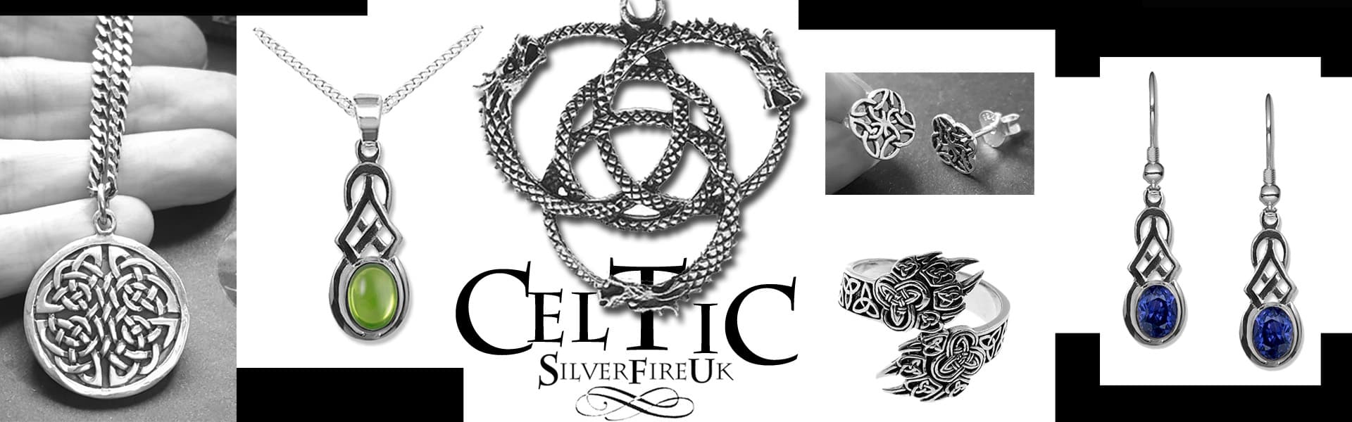 Celtic jewellery UK Handmade, Sterling silver and gold celtic jewellery, Silverfire UK Celtic 