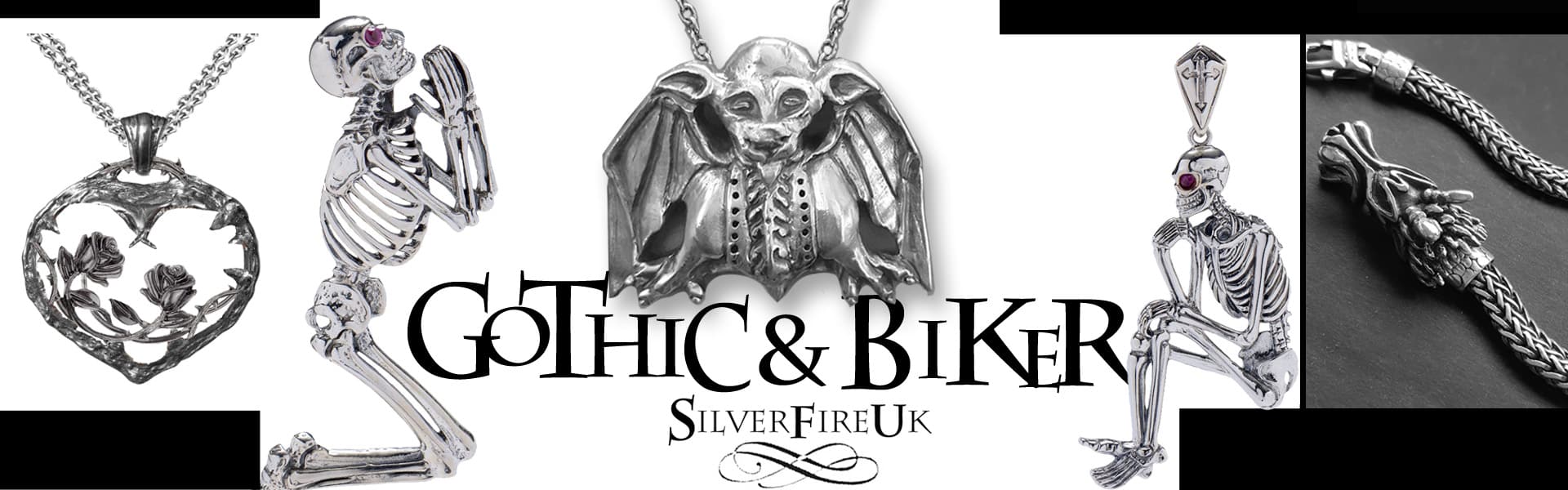 Silver Gothic Jewellery and biker jewellery - silverfire UK