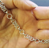 celtic necklace with celric links, sterling silver celtic chain jewellery