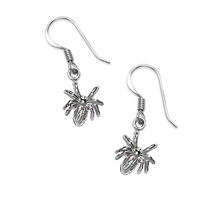 silver spider earrings 