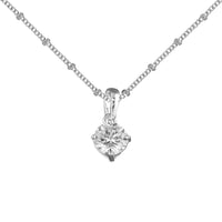 satelte necklace with 7mm cubic zirconia, choker necklace adjustable 