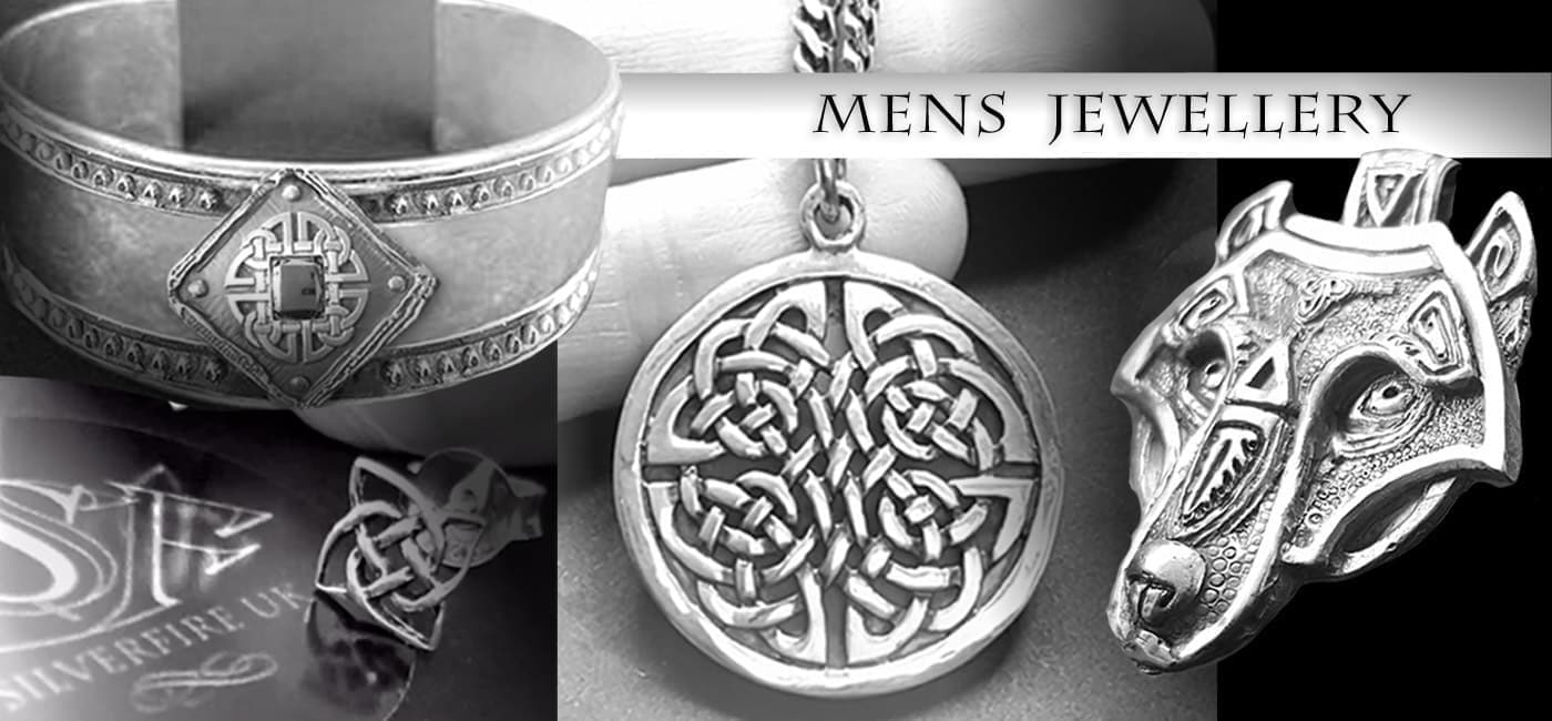Mens Jewellery UK, Unusual Silver Jewellery For Men SilverfireUK