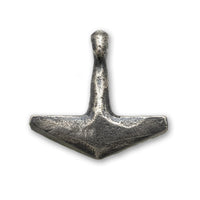 Handcrafted solid silver Mjölnir pendant  by SilverfireUK, a historical reproduction of the 9th-century Lincolnshire Viking find (DENO-BD00C3)