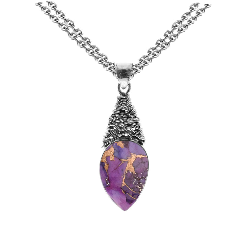 NEW: Purple Mohave Gothic Teardrop Necklace