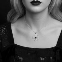 Black Onyx Celtic Cross Necklace, 925 Silver