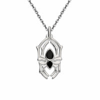 back spider pendant goth necklace