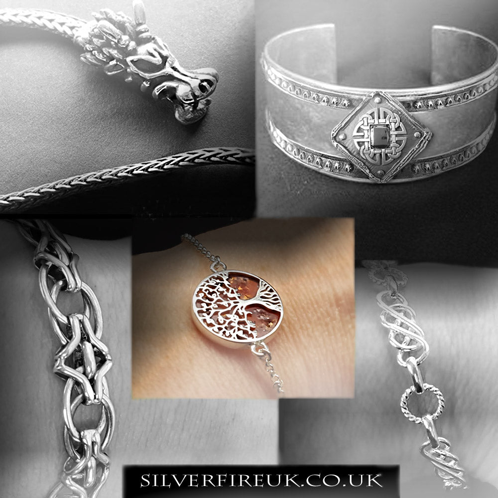 Unusual bracelet jewellery, including alternative design cuff bracelets and bangles 