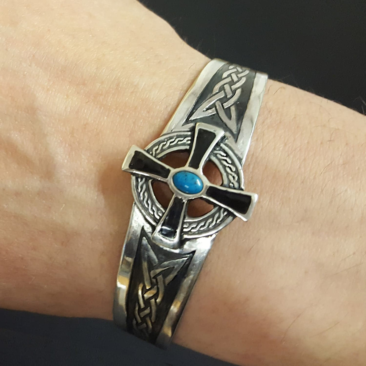 men's celtic cross bracelet - celtic cross jewellery
