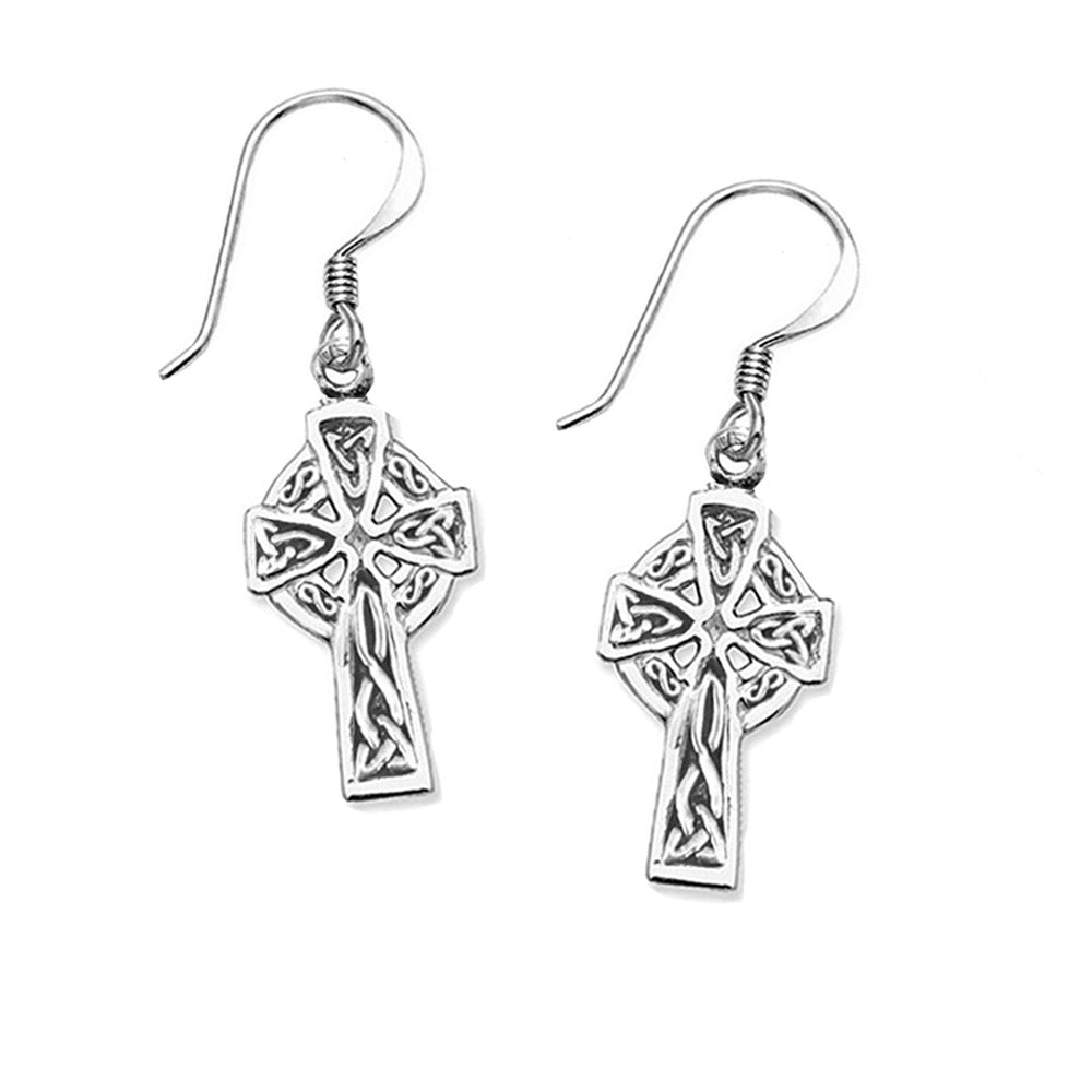 Iona coss celtic earrings, dangle celtic cross earrings