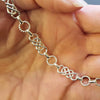 silver celtic patterned chain necklace