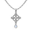 celtic pendant necklace moonstone teardrop