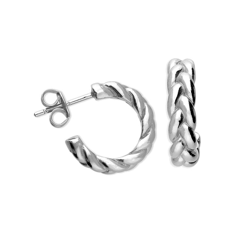 celtic plait earrings stud hoops 