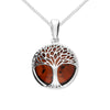 cherry amber tree of life necklace