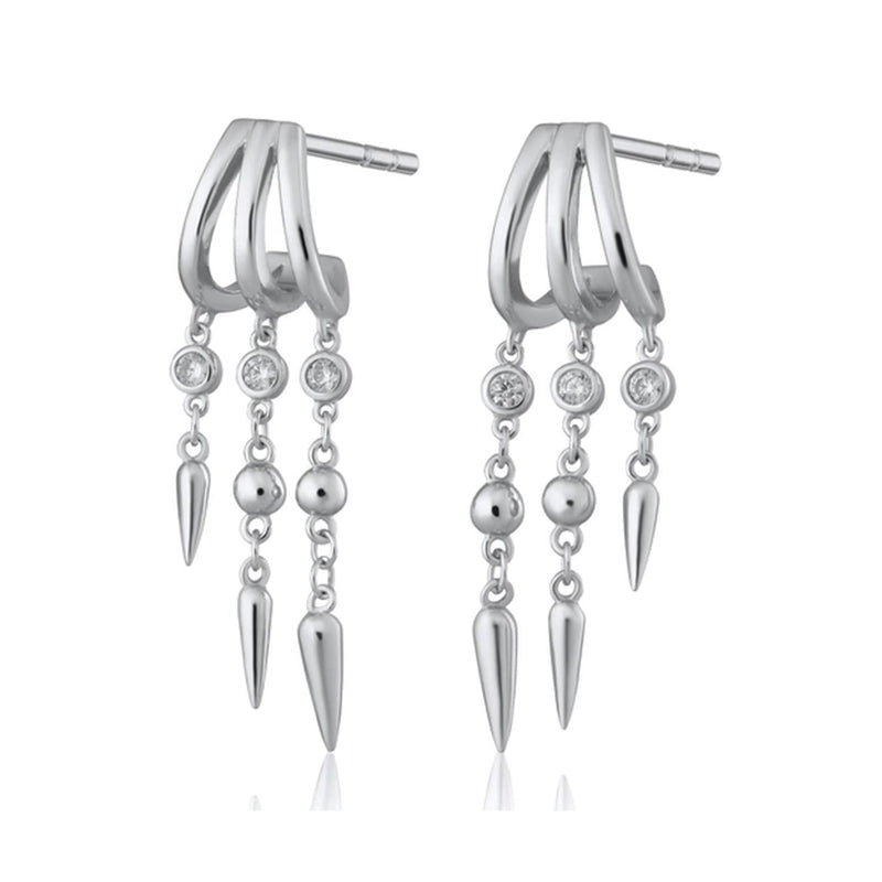 claw hoop earrings, gothic stud hoops