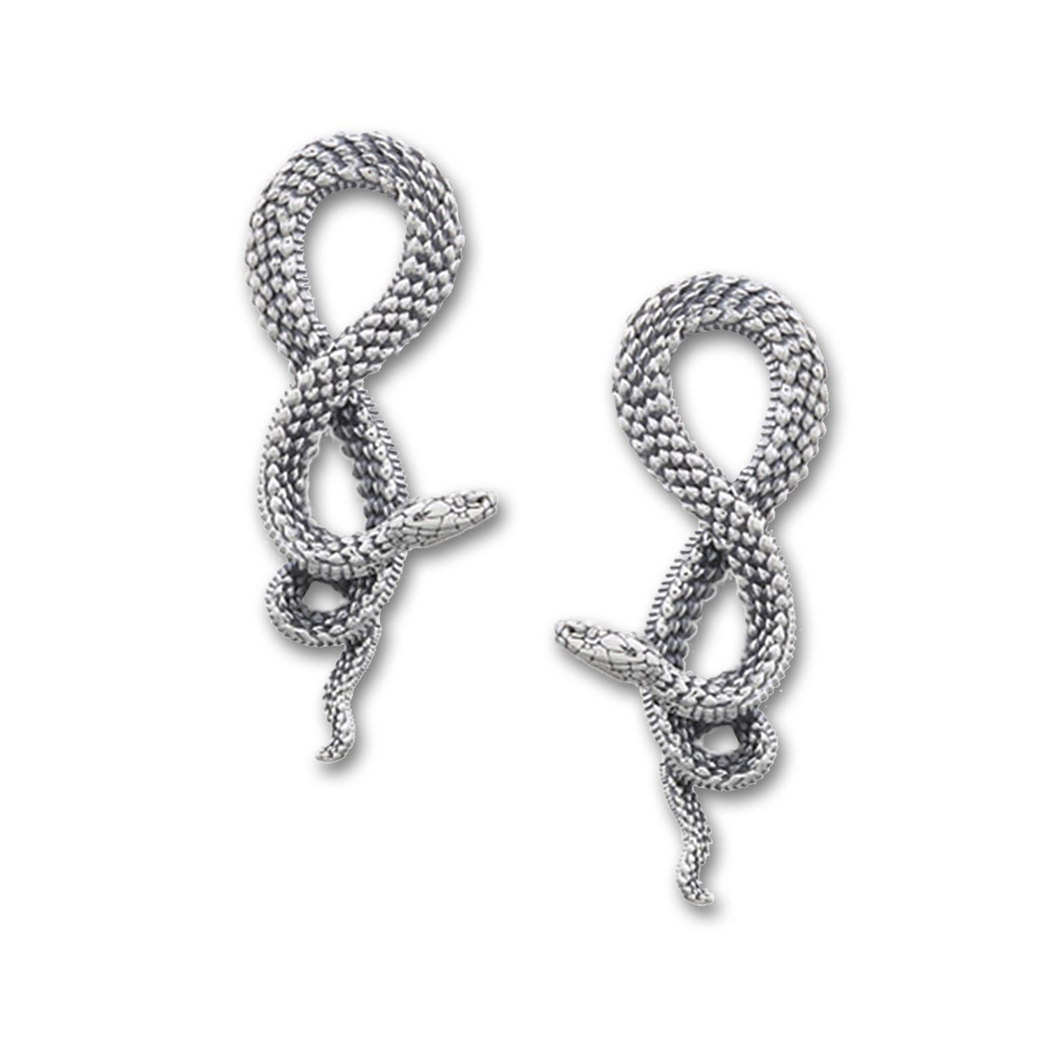 NEW: Cobra Snake Studs, Sterling Silver Earrings