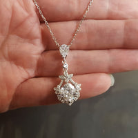 crystal necklace zirconia victorian necklace style 