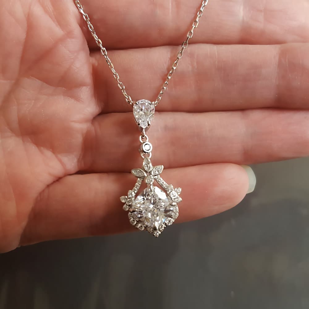victorian gothic necklace crystal zirconia - romantic gothic jewellery