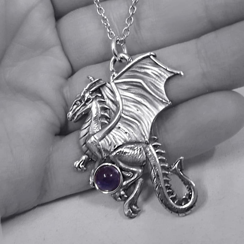 dragon jewellery silver necklace 