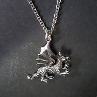 flying dragon necklace, winged dragon