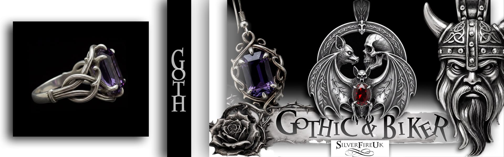 gothic and biker alternative jewellery by SilverfireUK Alternative Jewellery Designers and Makers