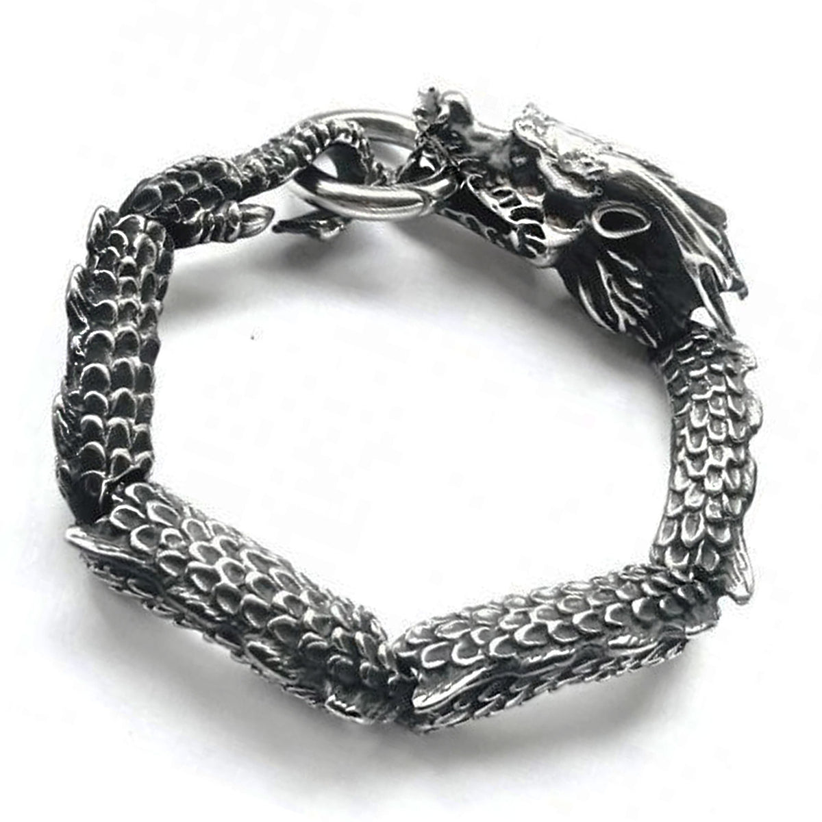 mens heavy dragon bracelet