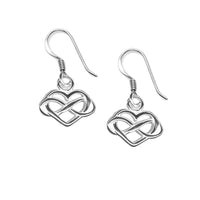 infinity heart dangle earrings uk