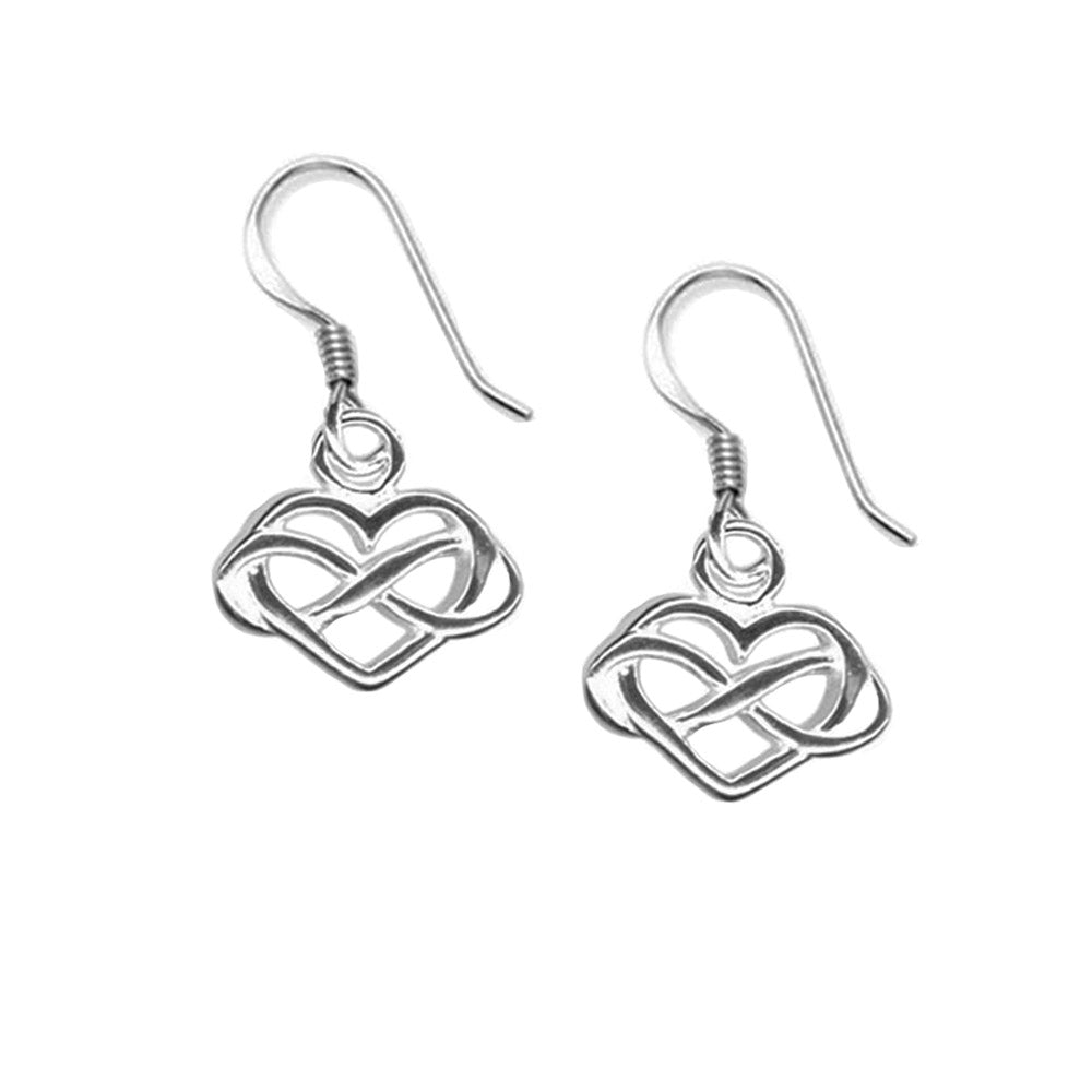 infinity heart dangle earrings uk