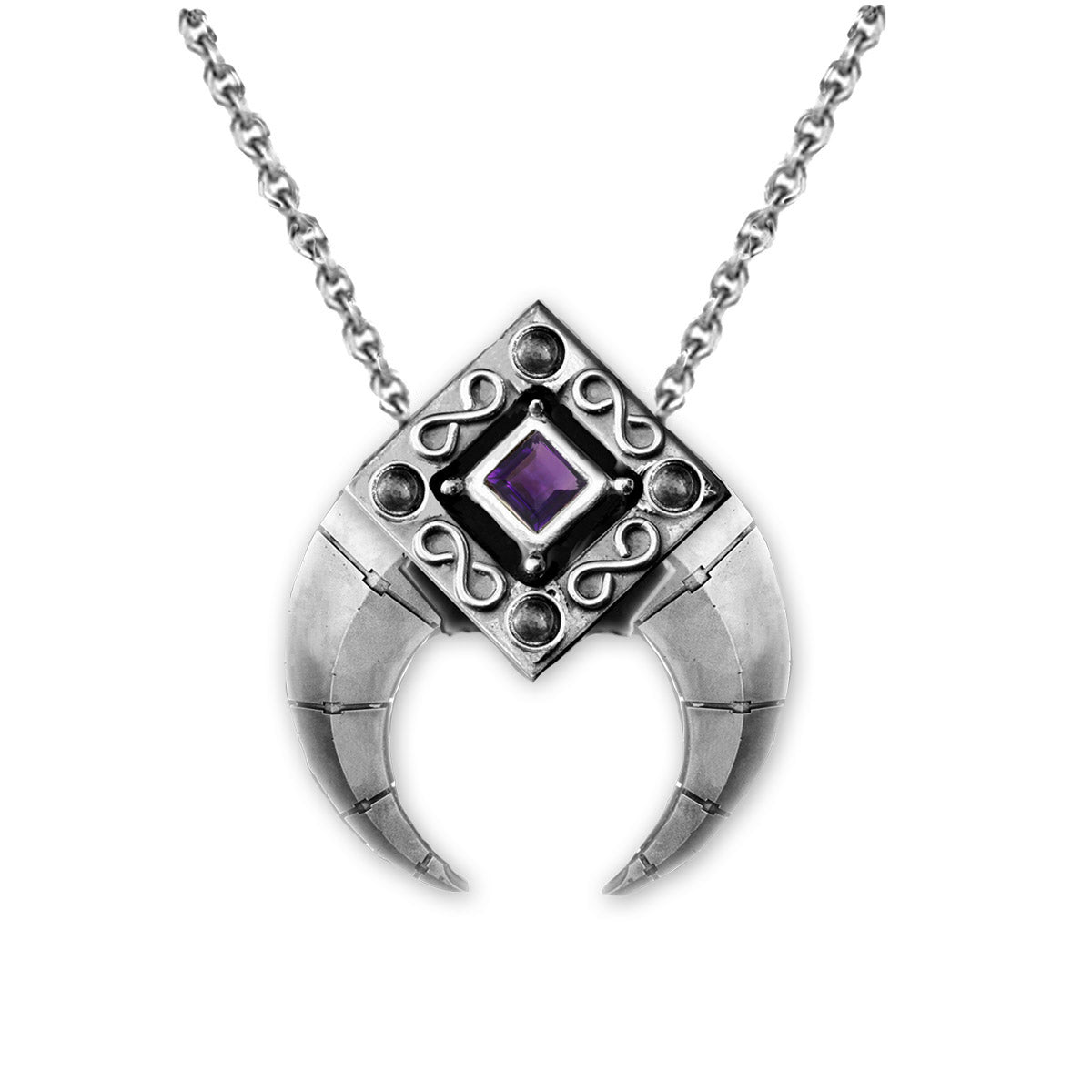 infinity moon gothic necklace