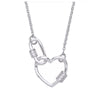 Locked In Love Heart Carabiner Style Necklace,