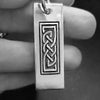 mens celtic bar pendant handmade personalised necklace