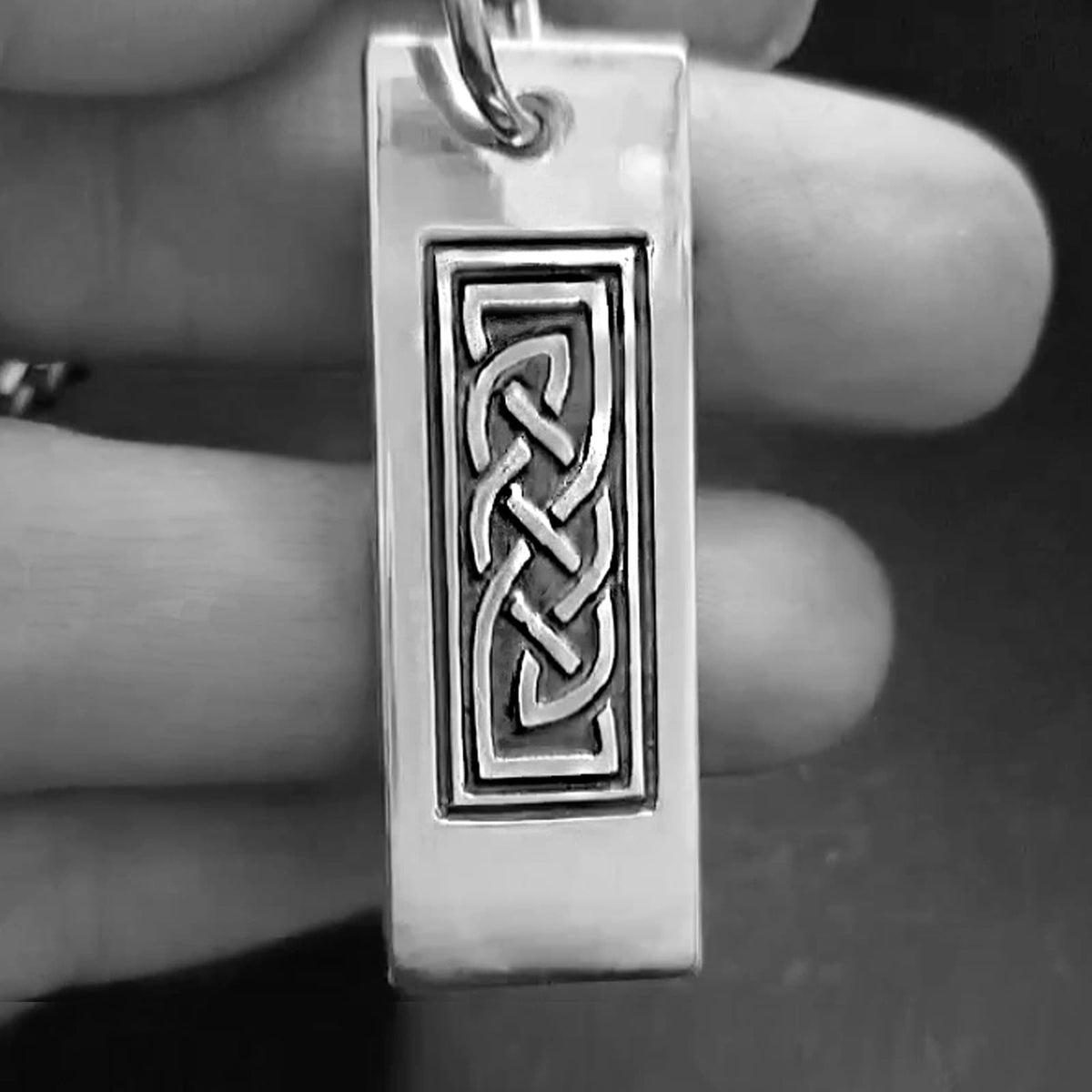 mens celtic bar pendant handmade personalised necklace