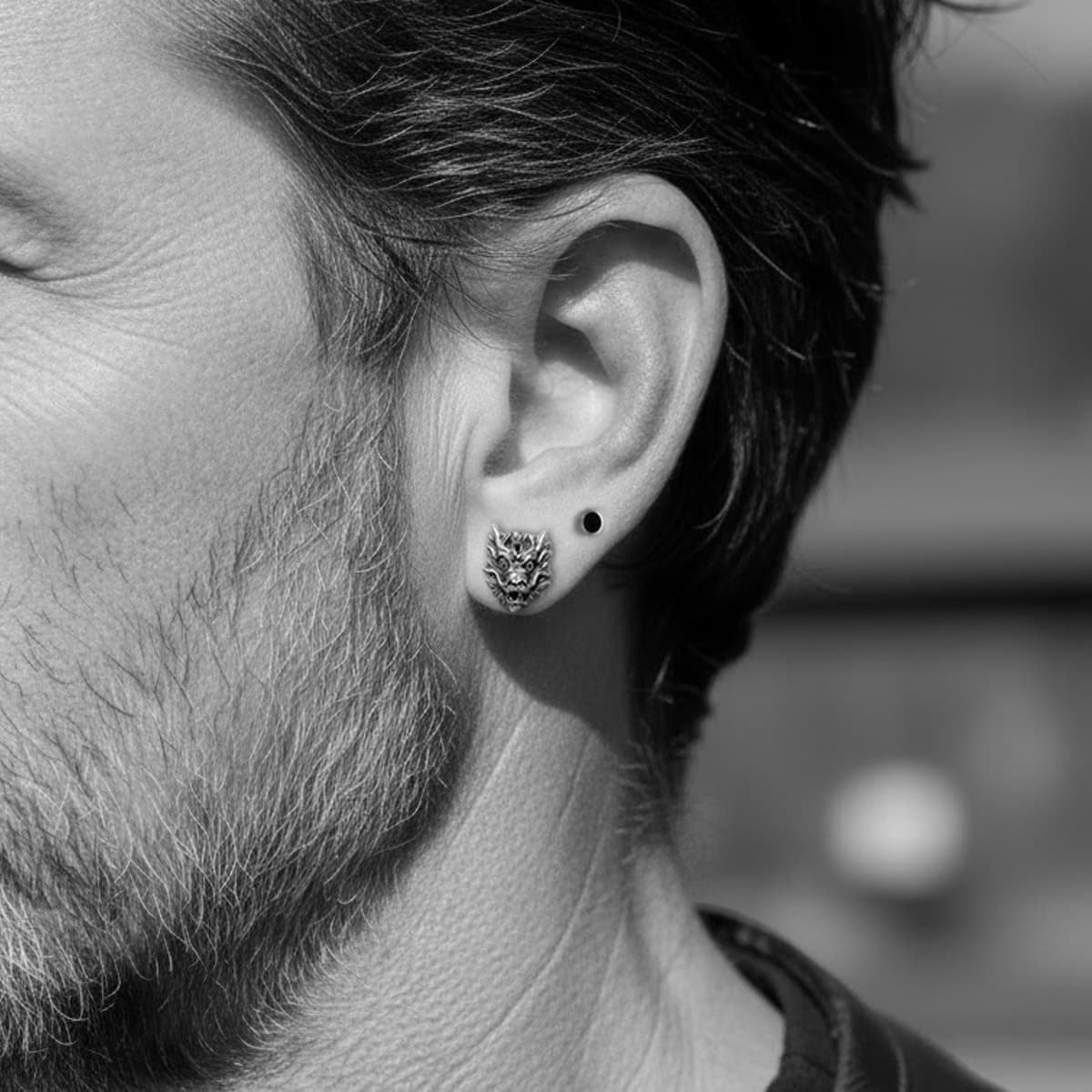 mens dragon earrings