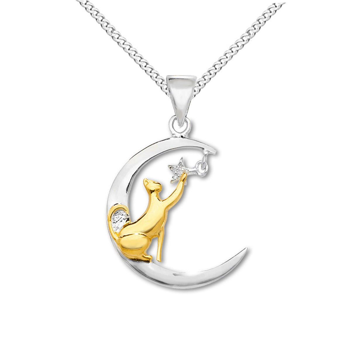 moon cat necklace - celestial 