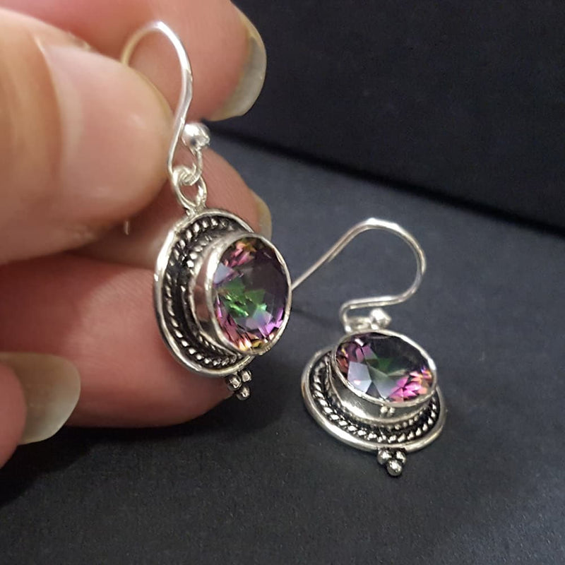 mystic topaz gothic earrings