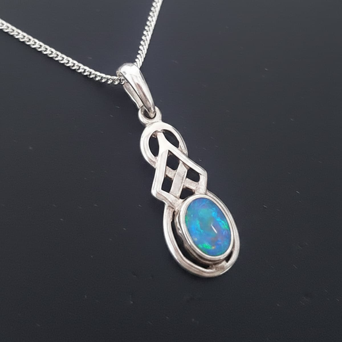 opal Celtic necklace 