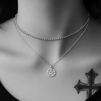 pentagram double layer necklace 