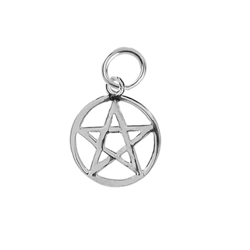 pentagram silver charm 