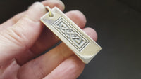 Video of Handmade mens pendant vertical bar necklace by SilverfireUK