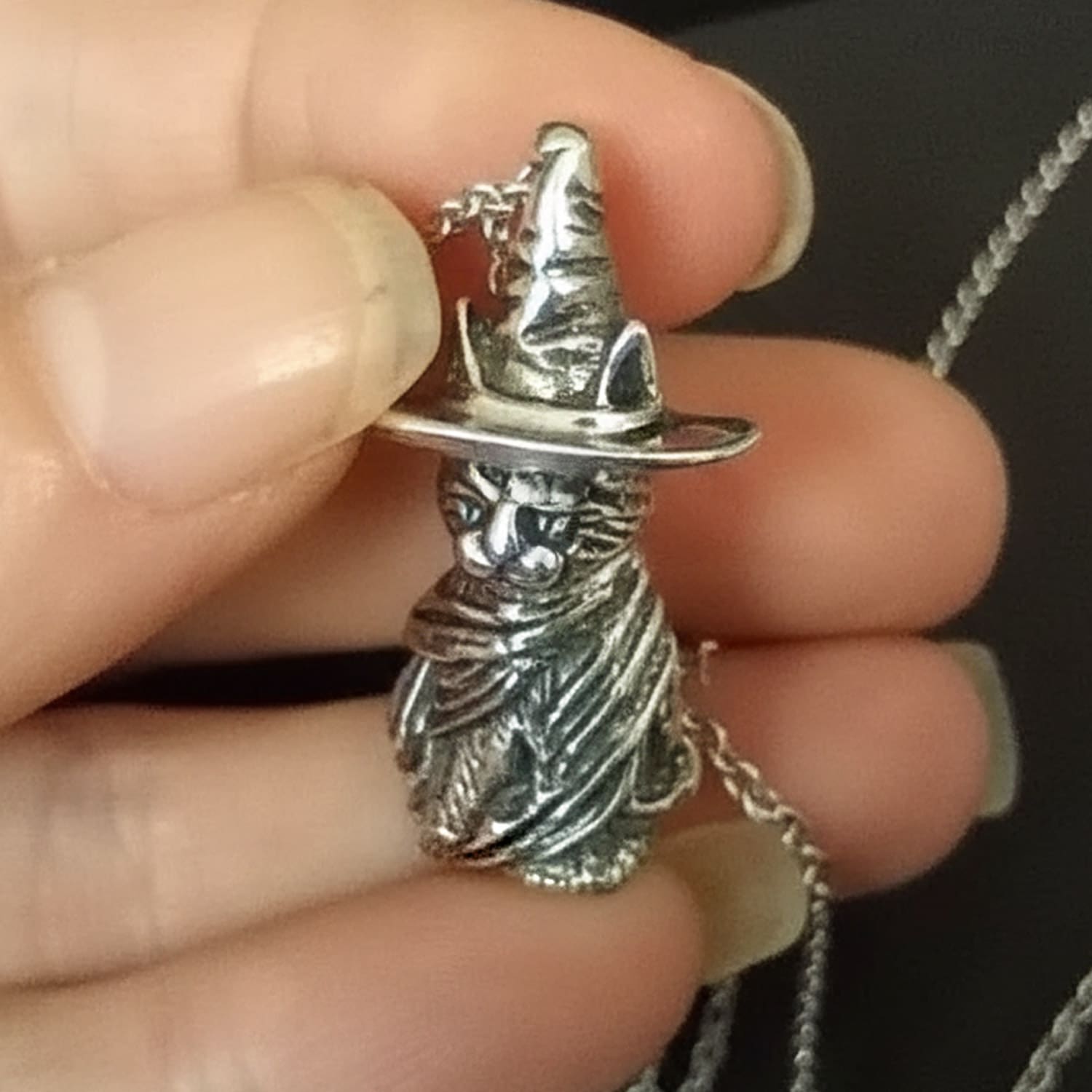 salem witches cat pendant luxury gothic jewellery 