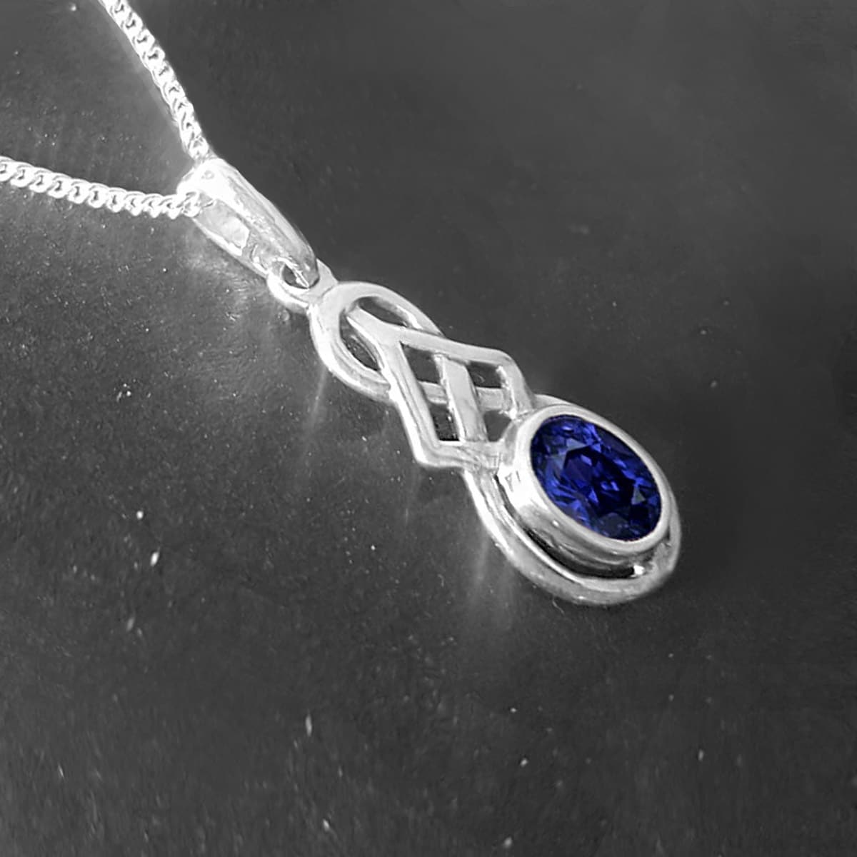 sapphire necklace celtic