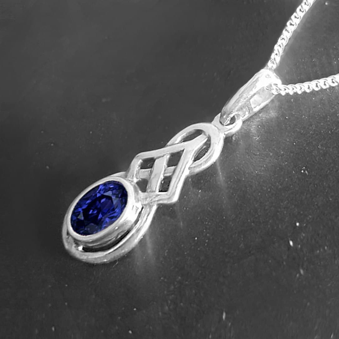 sapphire necklace celtic