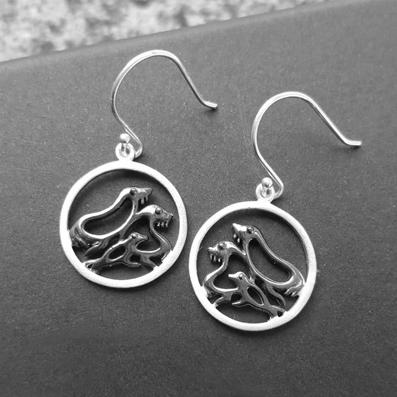 Seal Dangle Earrings, Family Of Seals, Sealion Earrings