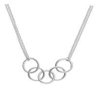 NEW Dainty Silver Circles Necklace