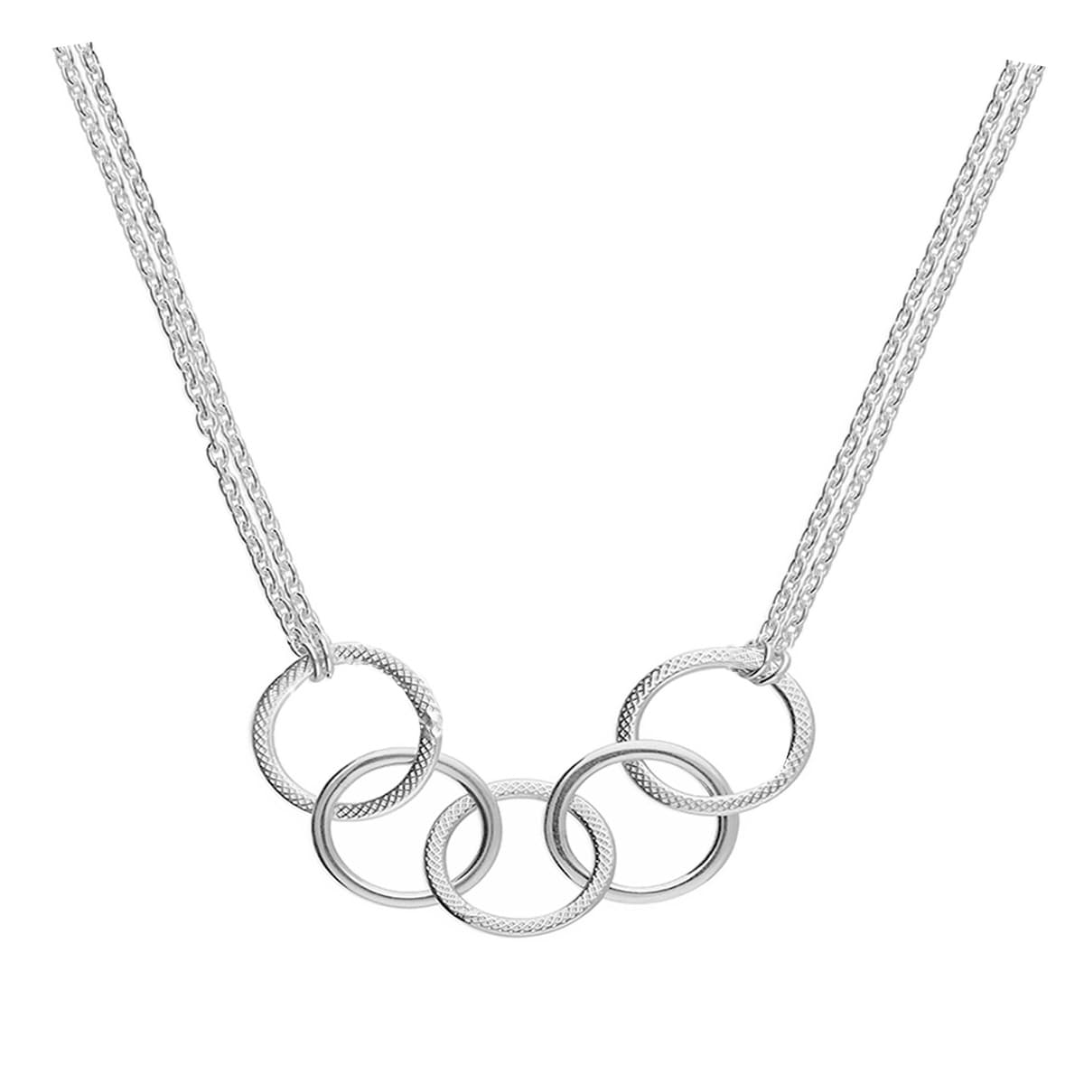 NEW Dainty Silver Circles Necklace