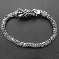 dragon bracelet for men, solid silver mens bracelet, dragon jewellery