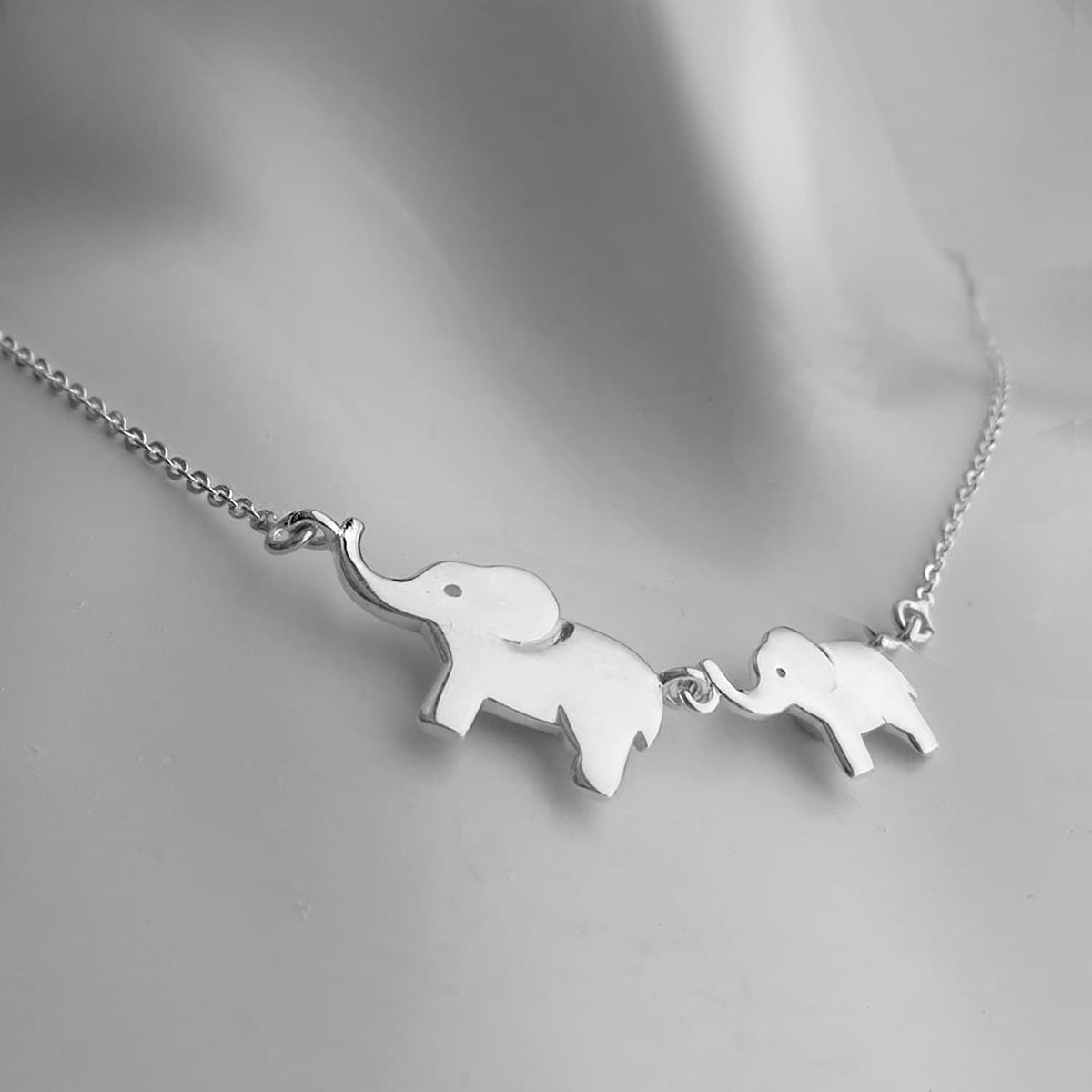 ladies silver elephant necklace - unique jewellery