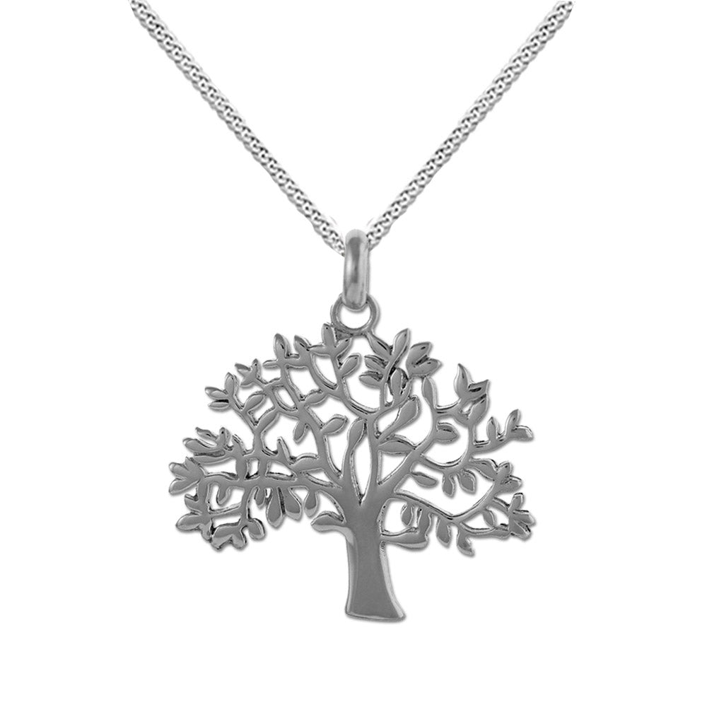 silver tree necklace, tree jewellery 
